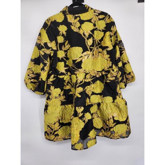 NWT Maeve The Bettina Tiered Shirt Mini Dress Sz LP Jacquard Edition #9H502 - Picture 7 of 12